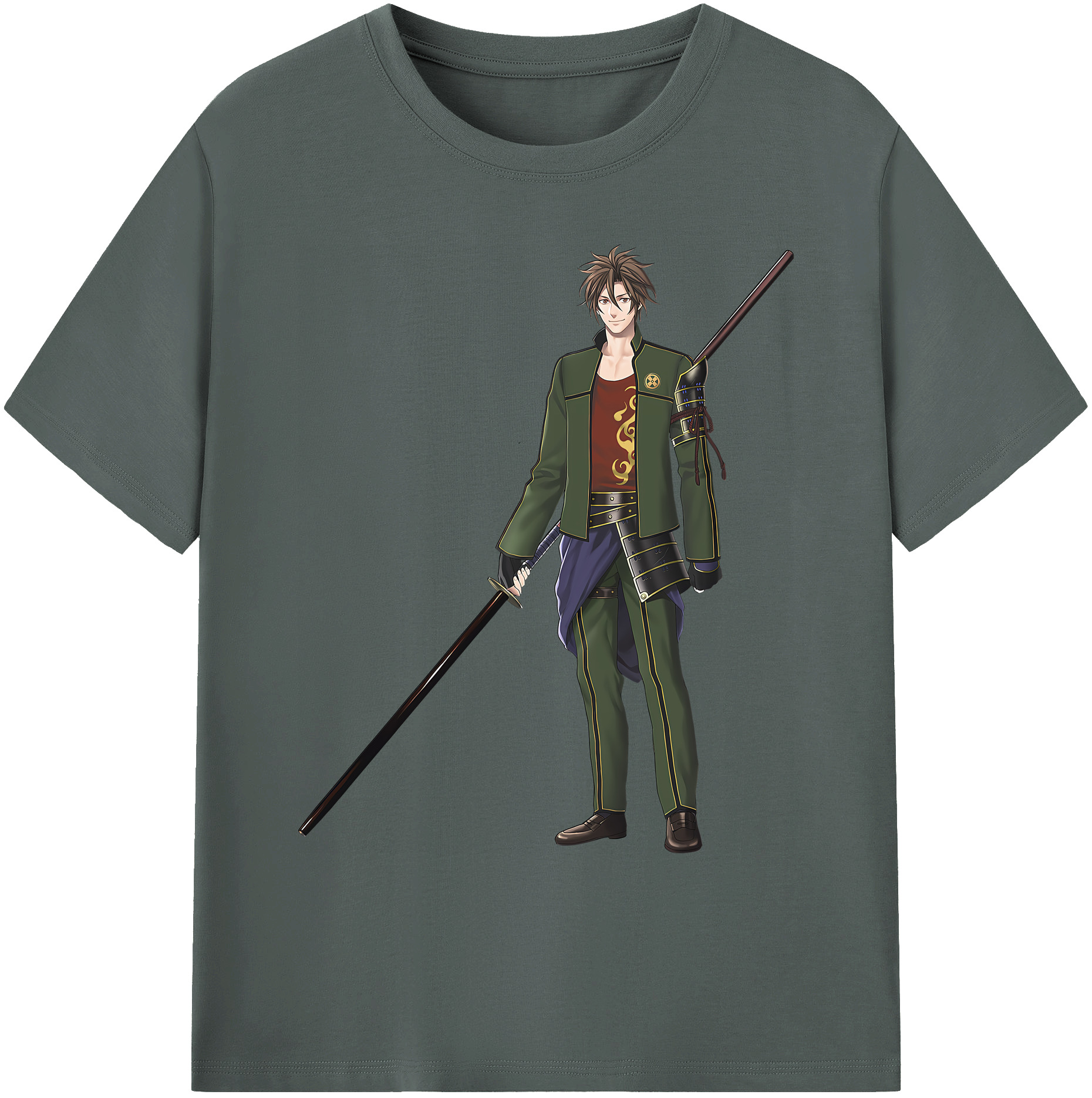 （画像用） 刀剣乱舞 Touken Ranbu 綿100％ メンズ半袖Tシャツ｜肌触りやわらか＆通気性